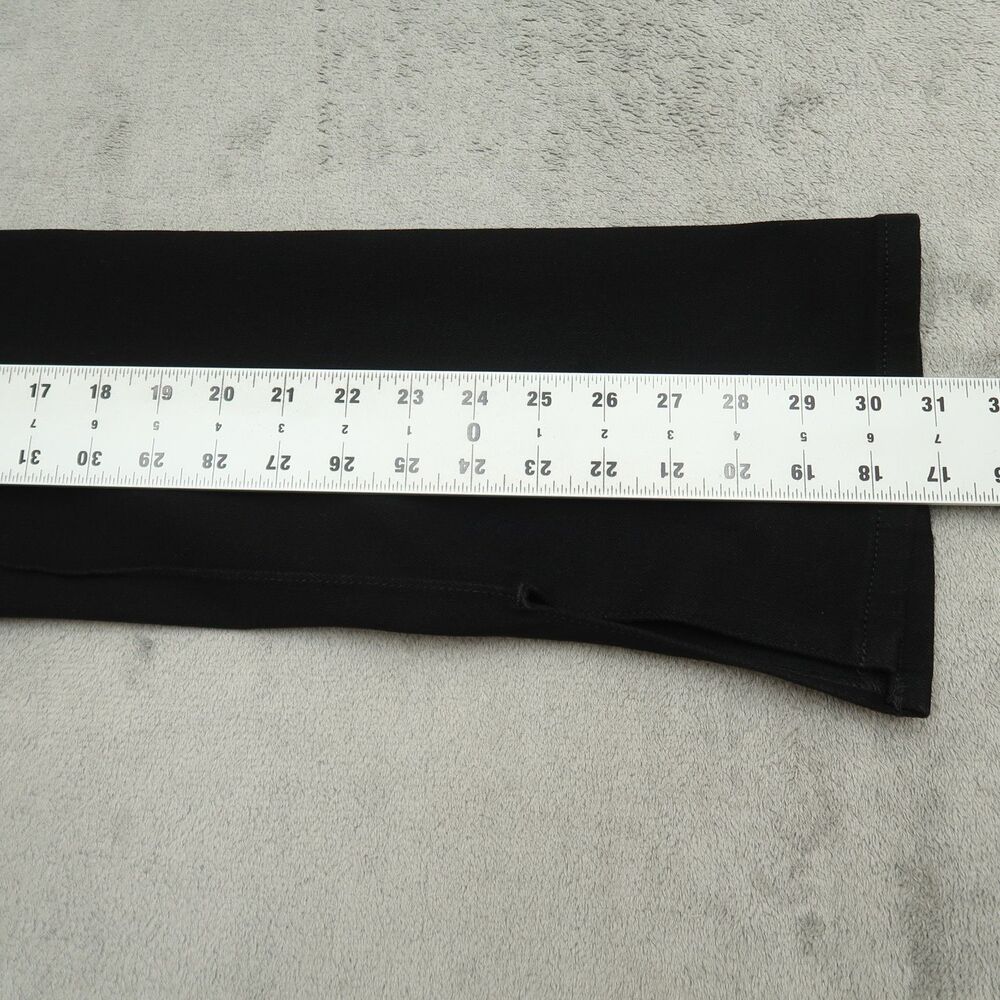 Express Jeans Womens Size 0 Black Skyscraper Mid-Rise Kick Split Hem 31" Inseam - Picture 5 of 16
